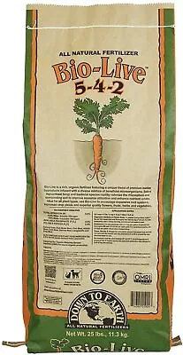 Down To Earth (#DTE01924) Organic Bio-Live Fertilizer Mix 5-4-2 25 Lb • $77.78