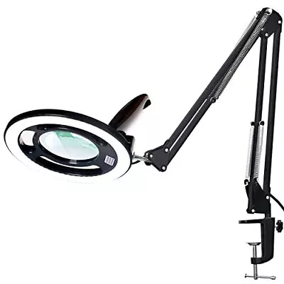 $75.53 • Buy 10X Magnifying Glass With Light 2,200 Lumens LED Lamp Clamp Stepless Dimmable