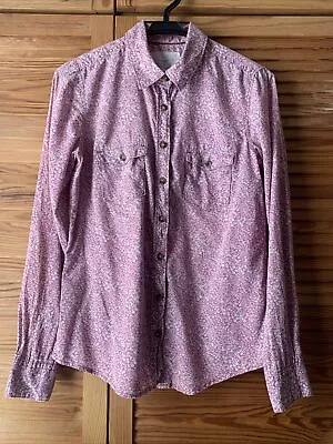 LOGG H&M HENNES Pink & White Floral Blouse Shirt Size 10 UK • £3.49