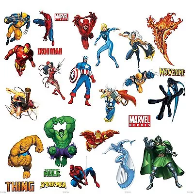 Marvel Superheroes Avengers Wall Decal Spider-man Captain America Iron Man Hulk • $11.99