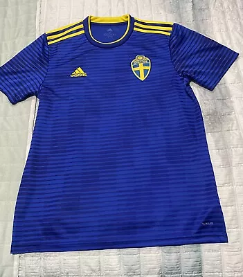 Sweden National Team Climalite 2018/19 Away Jersey Adidas Soccer Wc 2018 Medium • $80