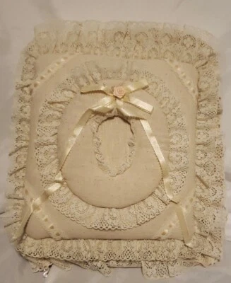 $25 • Buy Fabric Decorated Photo Album Holiday Bridal Shower Anniv Never Used 80s Style