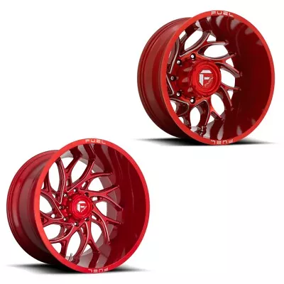 22x10 Fuel D742 Runner Red 19-UP DODGE DUALLY SUPER SINGLE Wheels 8 Lug Set Of 6 • $2842.20