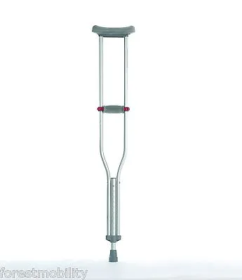 Red Dot Axilla Underarm Height Adjustable Crutches Medium Pair For 5'1 To 5'9 • £33.49