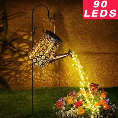 £15.88 • Buy Watering Can Solar Lights 90LED Garden Ornaments Outdoor Waterproof String Light