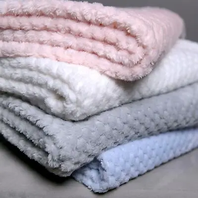 £7.99 • Buy Soft Baby Fleece Blanket Honeycomb Waffle Newborn Gift 60x90cm For Cot Pram