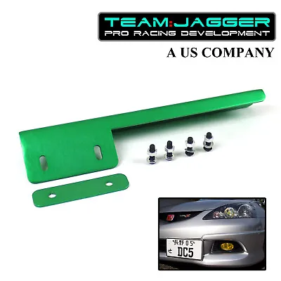 Predrilled+screw Left Right Front License Plate Relocator Bumper Grille Green • $11.99