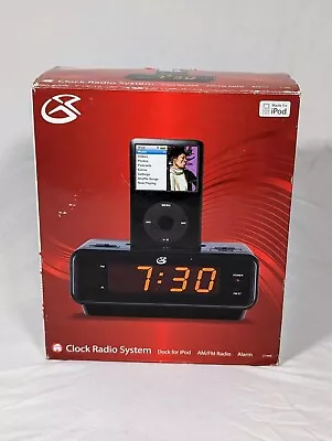Digital AM/FM Alarm Clock Radio W Docking Station For IPod MP3 Player Black • $19.99