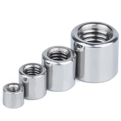 £2.99 • Buy Round Threaded Rod Connecting Nuts A2 Stainless Steel For Allthread Bar Stud