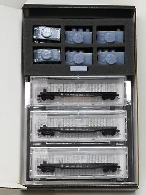 Micro-Trains 98302218 Baltimore & Ohio Flat Car Set M4 Sherman Tank Load N Scale • $97.56