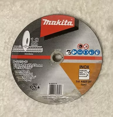 Makita 230mm Disc For Metal Stainless Inox 0.9mm Cut Off 9  Blade Pack Of 10 • £23