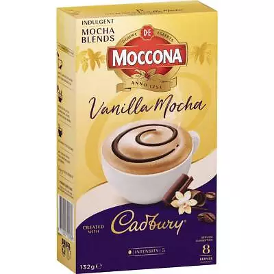 Moccona Coffee Cadbury Vanilla Mocha Sachets 8 Pack • $10.29