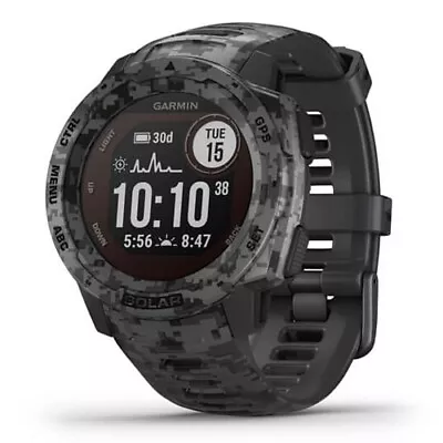 Garmin Instinct GPS Solar Watch - Graphite Camo • $720.85