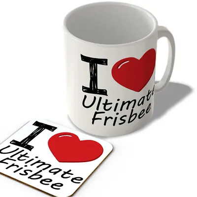 £11.99 • Buy I Love Ultimate Frisbee - Mug And Coaster Set
