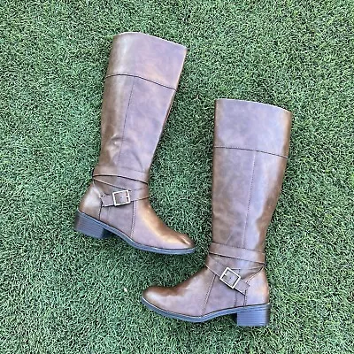 “ CLEARANCE “ Arizona Women's Kneehigh Riding Heel Boots Shoes Size 7.5 Brown • $19.95