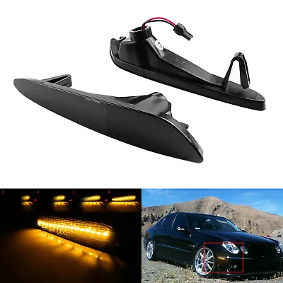 For 2003-2006 Benz W211 E-Class Amber Front Side Marker LED Lights Smoked Lens • $26.90