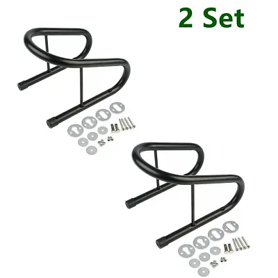 2 Set 6.5  Wheel Chock Kit Scooter Bike Stand Trailer Truck Mount Kit Black New • $46.99