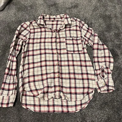 £2.99 • Buy Ladies Hollister Pink Checked Shirt Size Medium 
