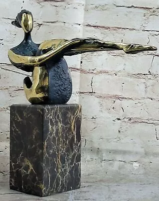 Abstract Modern Art Mid Century Female Gold And Green Patina Bronze Sculpture • $149.50
