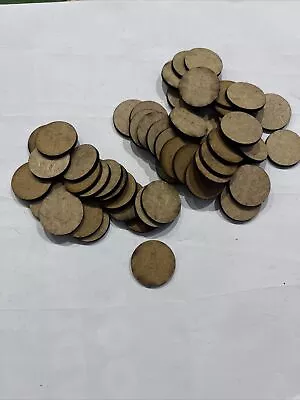 20mm Round Circular MDF Bases For Wargames Miniatures Historical Pack Of 50 • £4