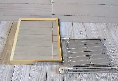 Vintage Bathroom Mirror Scissor Accordian Shaving Makeup Rectangular 8 Inch • $69.99