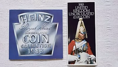1983 UNCIRCULATED UK COIN COLLECTION By HEINZ (YEAR SET) + 1983 BU £1 COIN • £14.99