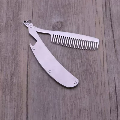 Metal Folding Pocket Comb Fine Tooth Comb Mustache Comb Fine Tooth Beard Comb • $11.22