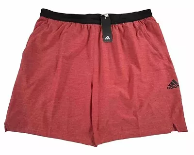 Adidas Axis Woven 8  Training 3.0 Shorts Men's Size 2XL AEROREADY Coral Red NEW • $21.95