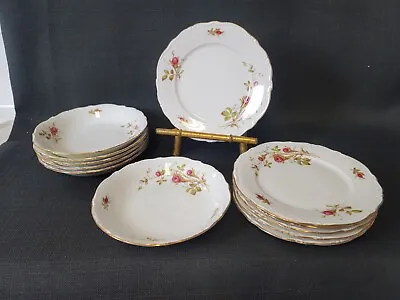 (6) W. Eschenbach  Briar Rose  Fine China Bavaria Salad/Soup & Under Plate • $59.99