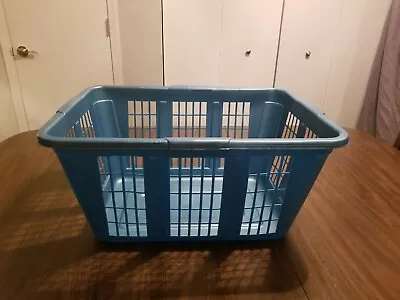 Rubbermaid Laundry Baskets 2965 Metallic Blue Laundry Hamper Very Rare Color 16 • $35