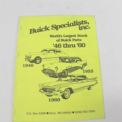 Vintage 1960 Buick Specialists Inc 1946-1960 Parts And Accessories Catalog  • $15.98