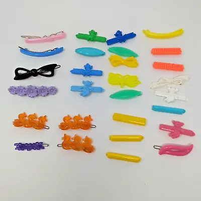 Mixed Lot Of 28 Vintage Snap Tight Alligator Barrettes Hair Clips Goody • $11.95