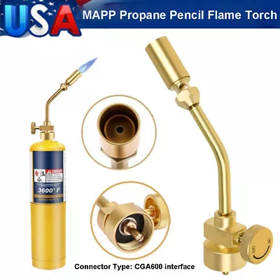 Full Metal Brass Pencil Flame Gas Welding Torch Head Kit For MAPP MAP Propane • $13.80