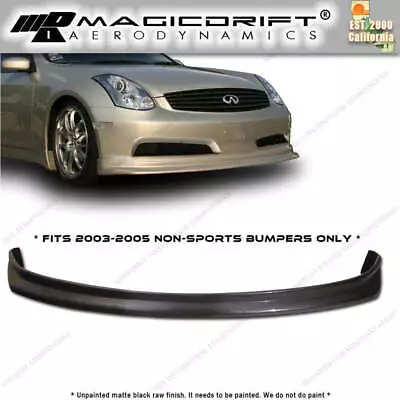 For 03 04 05 Infiniti G35 Coupe 2DR N1 Style Front Bumper Splitter Lip Poly • $58.39