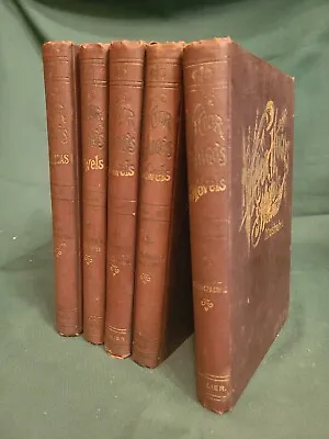 Antique Victor Hugo's Novels 5 Volume Set Illustrated W Wood Engravings. • $140