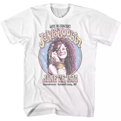 Janis Joplin Music T-Shirt 1970 Circle Sparkle Live In Concert New Official Tee • $29.99