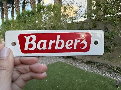 Vintage Barber's Milk Crate Tag Porcelain Advertising Sign Alabama Dairy • $20