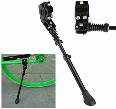 Bike Kick Stand Cycle Adjustable Alloy Foot Aluminum Bicycle Kickstand Black MTB • $11.99