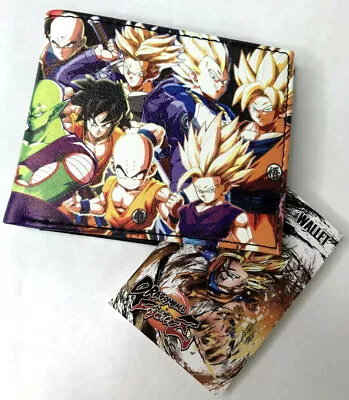 Dragon Ball Fighterz DBZ Group Anime Bifold Piccolo Goku Gohan Buu Mens Wallet  • $24.99