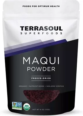 Terrasoul Superfoods Organic Maqui Berry Powder 4 Oz Freeze-Dried Antioxidant • $22.63