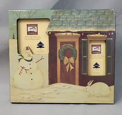 Warren Kimble Winter Theme Fetco Frame Snowman Cottage Rabbit Small Double • $12.95