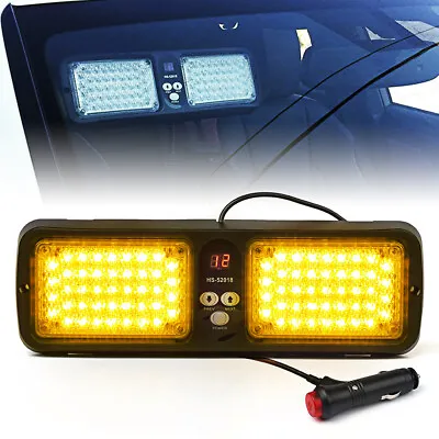 86 LED Sunshied Visor Windshield Dash Strobe Light Bar Car Truck Warning Light • $15.99