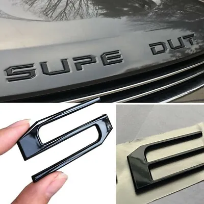 Raised Super-Duty Hood Insert Letters For 17-21 F-250 F-350 Emblem Gloss Black • $14.39