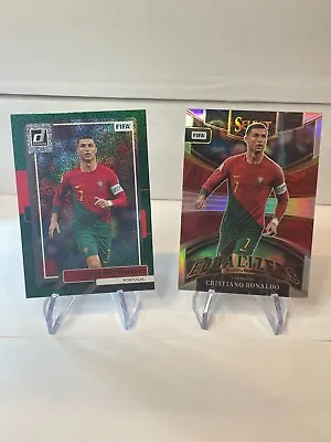 2023 Panini Select FIFA Equalizers Prizm C. Ronaldo No. 21 / Donruss Green No.94 • $18.88