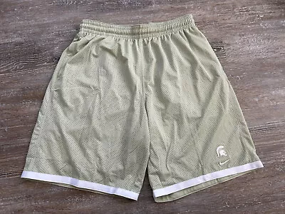 NIKE Michigan State Spartans Shorts Basketball Mens Logo 2XL Mesh Pockets MSU • $29.99