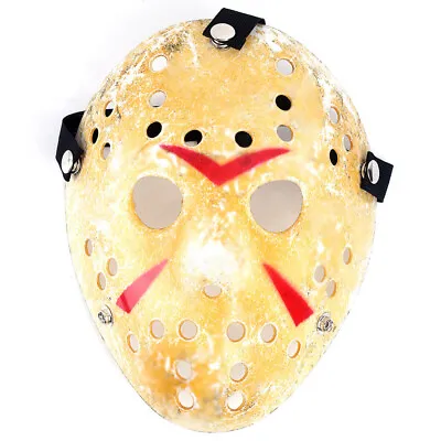 Adult Hockey Mask Killer Horror Scary Friday Plastic Halloween Costume Accessory • $8.99