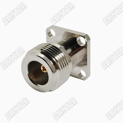 10Pcs N Type Jack Female 4 Hole Panel Mount Jack With Solder Post RF Connector • $11.97