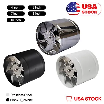 6/7/8/10 Inch Booster Fan Inline Duct Vent Blower Exhaust Ducting Cooling Vent • $17.99