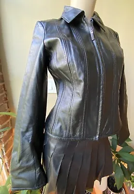Genuine Leather Jacket Ladies Moda International Victoria Secret Small • $60