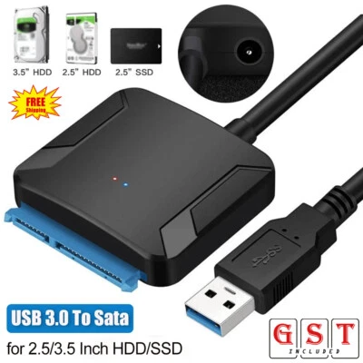 $9.55 • Buy SATA Hard Drive Adapter USB 3.0 To 2.5 /3.5  Cable/UASP To USB3.0 Converter AU